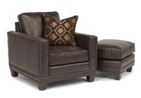 Port Royal Leather Chair & Ottoman 1373-10-08 from Flexsteel