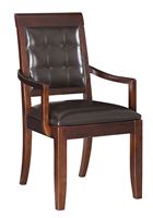 Picture of Upholstered Leather Arm Chair-KD
