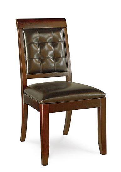 Picture of Upholstered Leather Side Chair-KD
