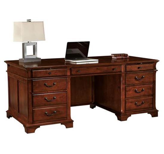 Picture of Weathered Cherry Executive Desk