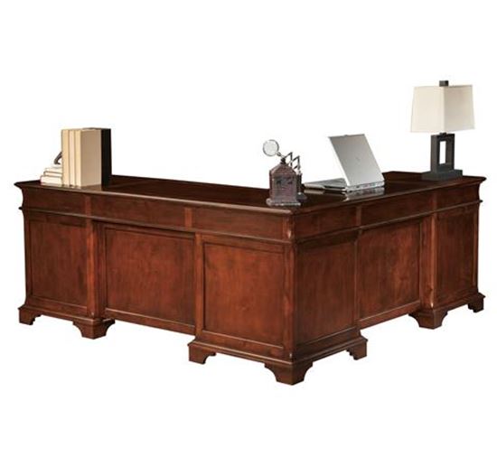Picture of Weathered Cherry Executive L-Desk