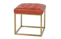 Picture of Gillian Leather Ottoman by ROWE