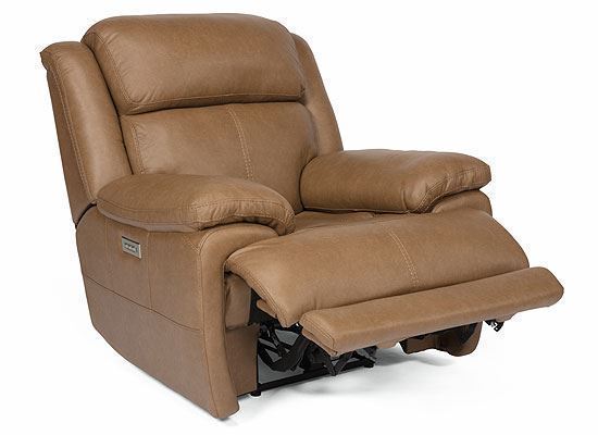 Elijah Power Leather Recliner with Power Headrest and Lumbar 1465-50PH from Flexsteel furniture