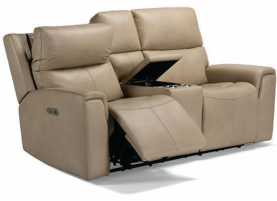 Picture of Jarvis Power Reclining Loveseat with Console and Power Headrests 1828-64PH