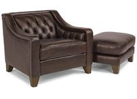 Picture of Sullivan Leather Ottoman (3103-08)