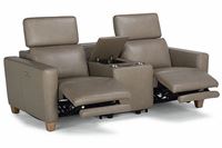 Astra Power Reclining Leather Sectional with Power Headrest 1309-SECT from Flexsteel furniture