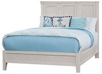 Mansion Bed with Low Profile Footboard with an oyster grey finish
