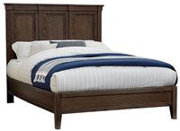 Mansion Bed with Low Profile Footboard with a Charleston Brown finish