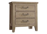 Passageways 3-drawer Nightstand with a Deep Sand finish