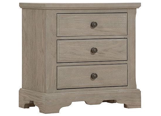 Heritage 3-Drawer Night Stand (114-227) with a Greystone Oak finish from Artisan & Post