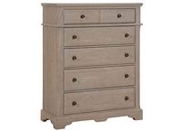 Heritage 5-drawer Chest in a Greystone Oak finish from Artisan & Post