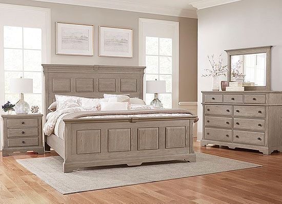 Heritage Bedroom Collection in a Greystone Oak finish from Artisan & Post