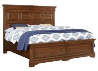 Heritage Mansion Bed with Storage Footboard in an Amish Cherry finish from Artisan & Post