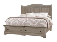 Heritage Sleigh Bed with Storage Footboard in a Greystone Oak finish from Artisan & Post