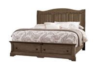 Heritage Sleigh Bed with Storage Footboard in a Cobblestone Oak finish from Artisan & Post