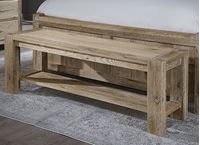 Dovetail Bed Bench with a Sun Bleached White finish from Vaughan-Bassett furniture