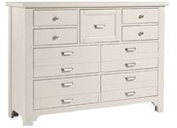 Bungalow Home Master Dresser - 9 Drawer with a Lattice finish from Vaughan-Bassett furniture