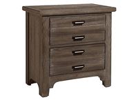 Bungalow Home 2-Drawer Night Stand with a Folkstone finish from Vaughan-Bassett Furniture