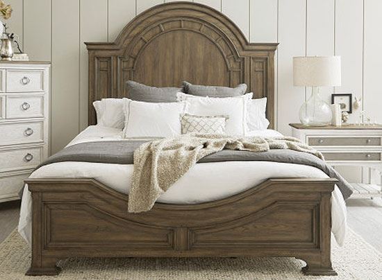 Glendale Estates Bed with Medium Brown finish