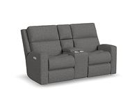 Score Power Reclining Loveseat with Console and Power Headrests and Lumbar - 2805-601L by Flexsteel Furniture