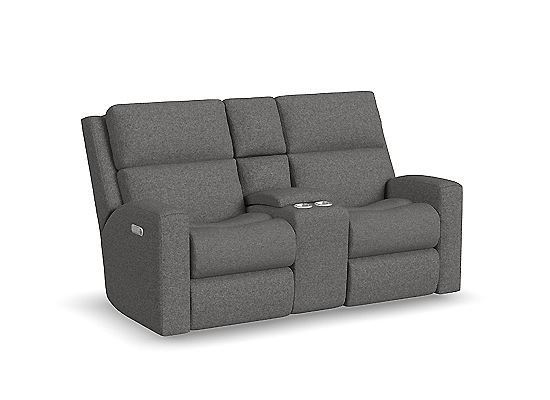 Score Power Reclining Loveseat with Console and Power Headrests and Lumbar - 2805-601L by Flexsteel Furniture