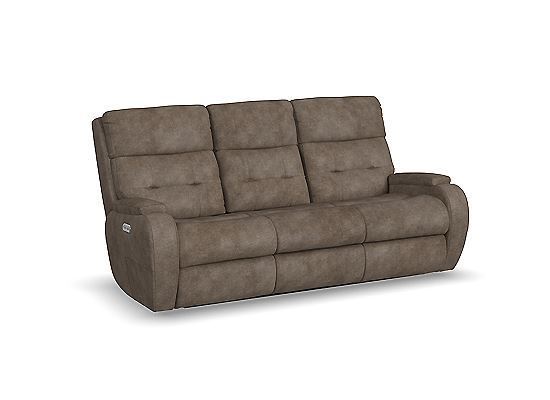 Flexsteel Furniture Strait Power Reclining Sofa with Power Headrests - B3906-62H