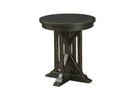 KINCAID 22" JAMES ROUND END TABLE - ANVIL FINISH MILL HOUSE COLLECTION ITEM # 860-916A