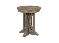 KINCAID 22" JAMES ROUND END TABLE - ANVIL FINISH MILL HOUSE COLLECTION ITEM # 860-916