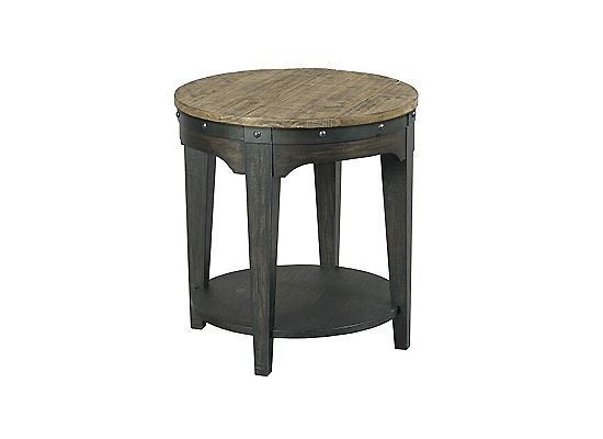 KINCAID ARTISANS ROUND END TABLE PLANK ROAD COLLECTION ITEM # 706-920C