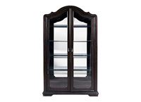 Pulaski Furniture Casual Dining Cooper Falls Display Cabinet with 2 Beveled Glass Doors, 4 Glass Shelves - P342305