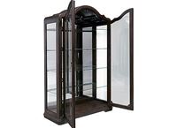 Pulaski Furniture Casual Dining Cooper Falls Display Cabinet with 2 Beveled Glass Doors, 4 Glass Shelves - P342305