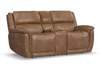 Flexsteel - Beau Power Reclining Loveseat with Console and Power Headrests - 1011-64PH
