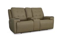 Flexsteel - Iris Power Reclining Loveseat with Console and Power Headrests - 1781-64PH