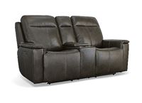 Flexsteel - Odell Power Reclining Loveseat with Console and Power Headrests and Lumbar - 1739-64PH