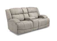 Flexsteel - Quincey Power Reclining Loveseat with Console & Power Headrests - RF1560-64PH